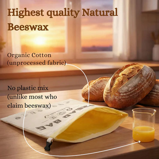 LoafNest 100% Beeswax Bread Bags