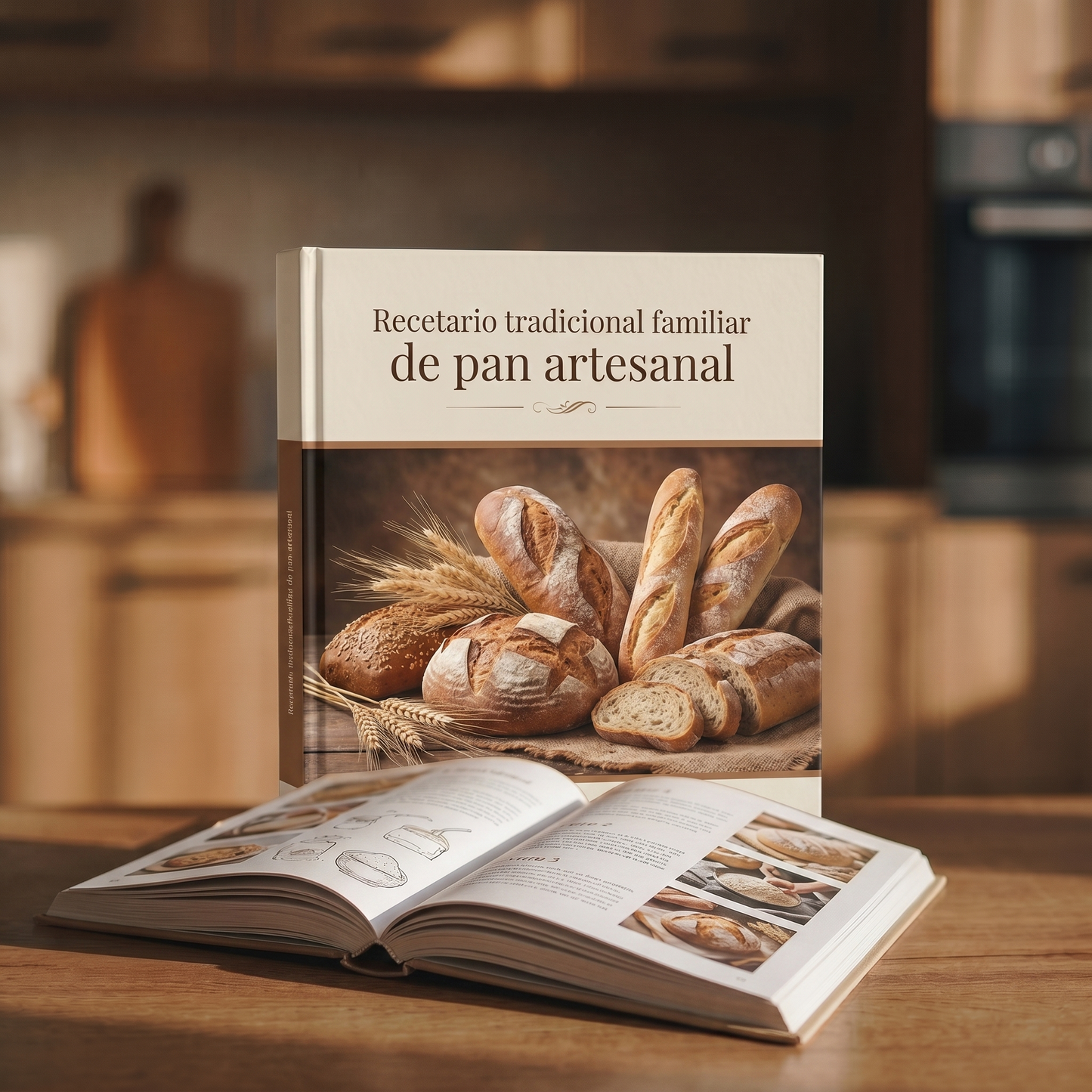 Recetario tradicional familiar de pan artesanal.
