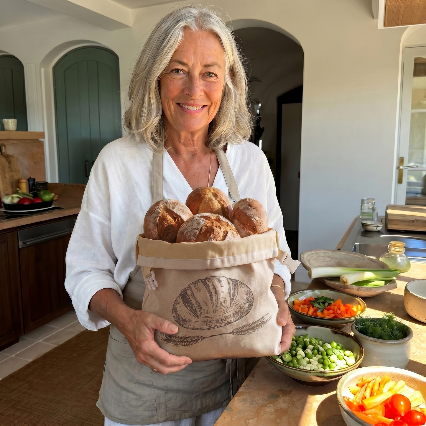 Colmena – Bolsa para pan de algodón y cera de abeja 100% natural