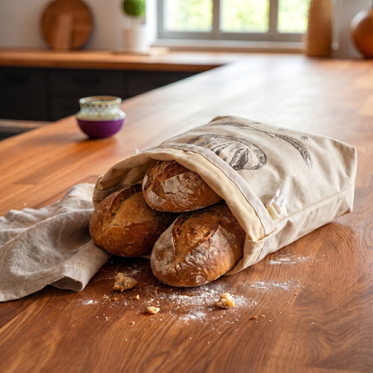 Colmena – Bolsa para pan de algodón y cera de abeja 100% natural